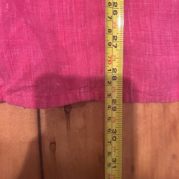 Sigrid Olsen Sport-Pink Linen Button Down Shirt-Marled-Sz 16W-Lagenlook*Read - Picture 5 of 7